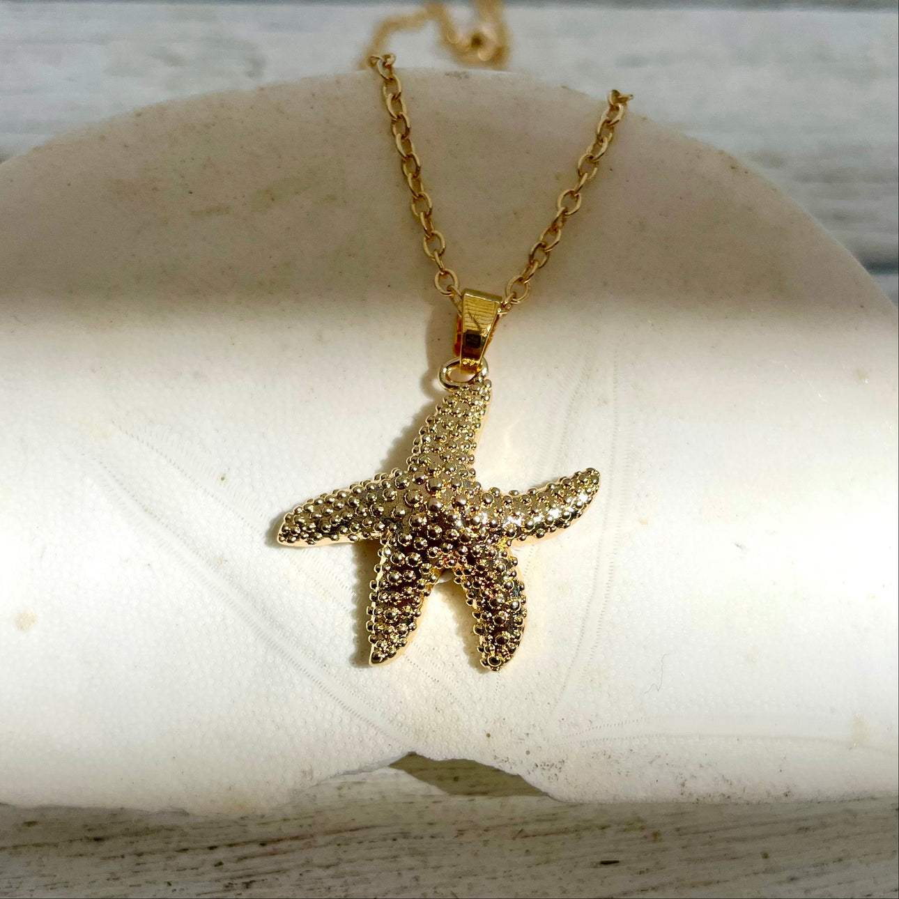star fish marine life gold plated pendant necklace boheme life collection