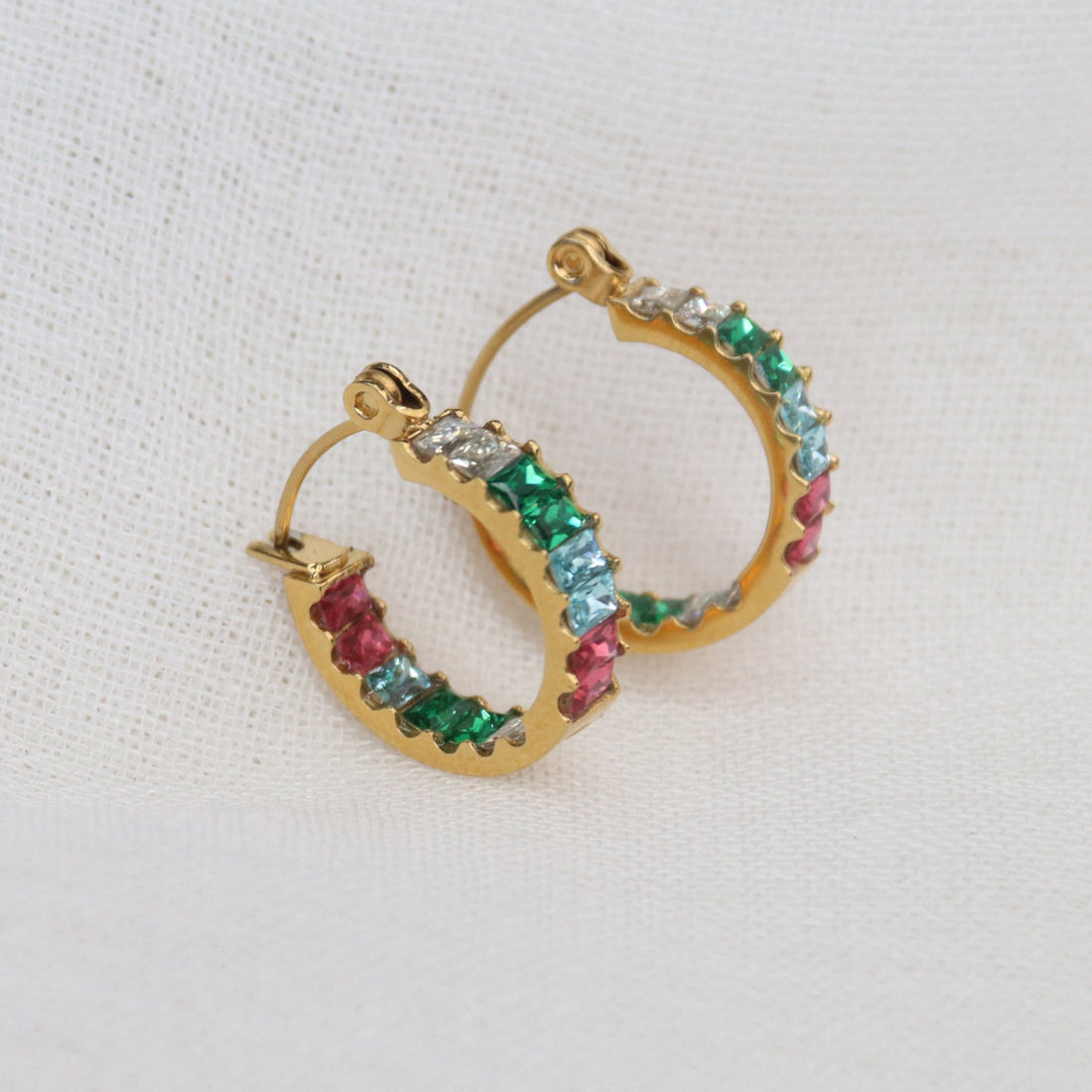 Caraboa | 18K Gold Rainbow Cubic Zirconia Earrings