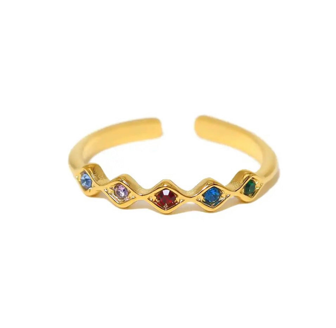 Cara | Gold Plated Adjustable Ring