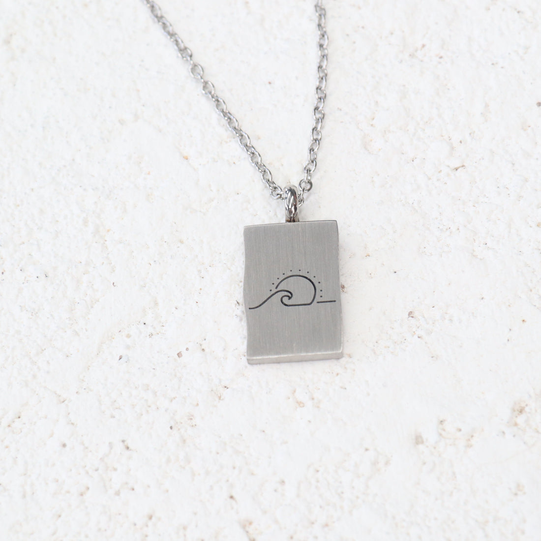 Riding the Waves Stainless Steel Pendant Necklace