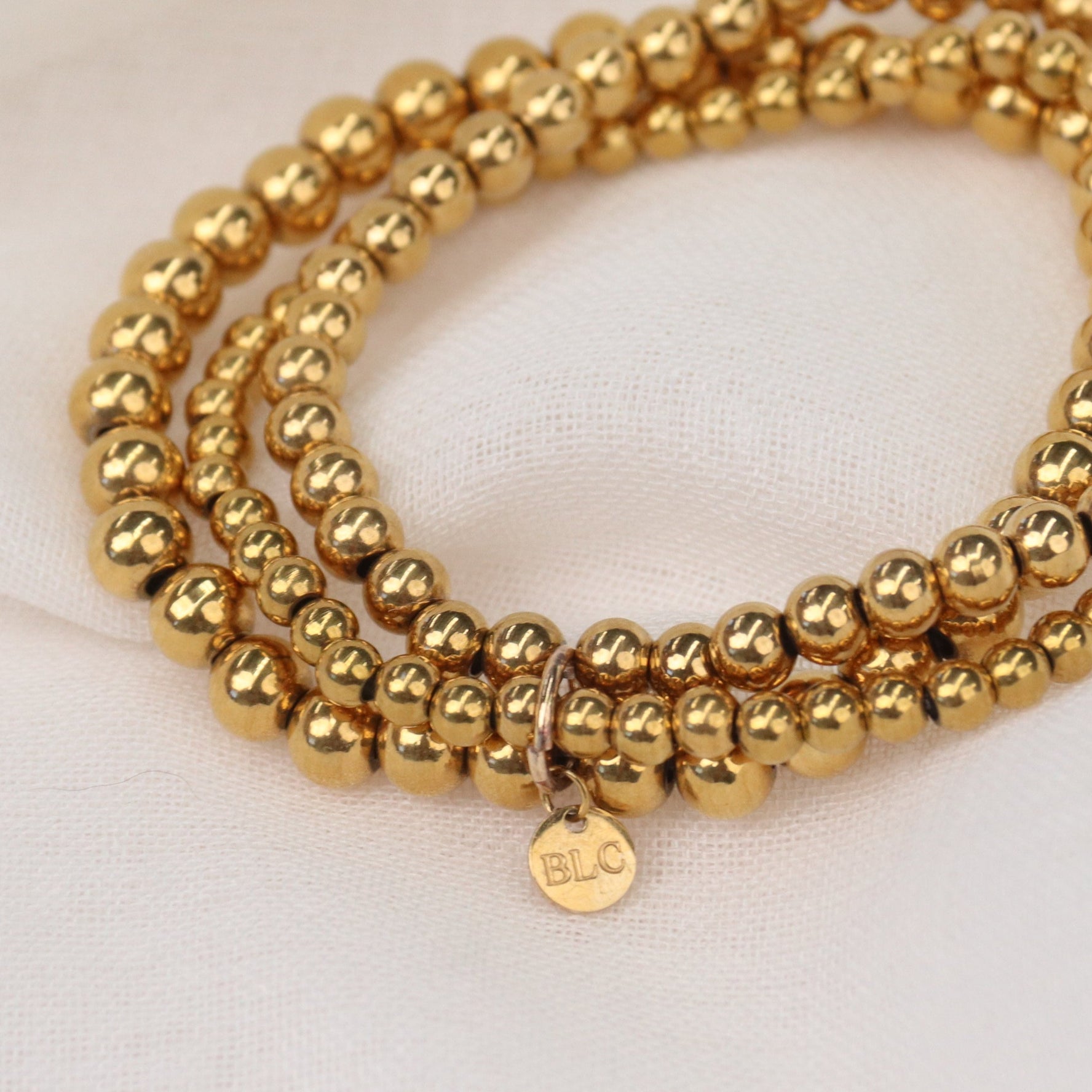 Komodo | Stainless Steel 18K Gold Plated Beaded Bracelet Set