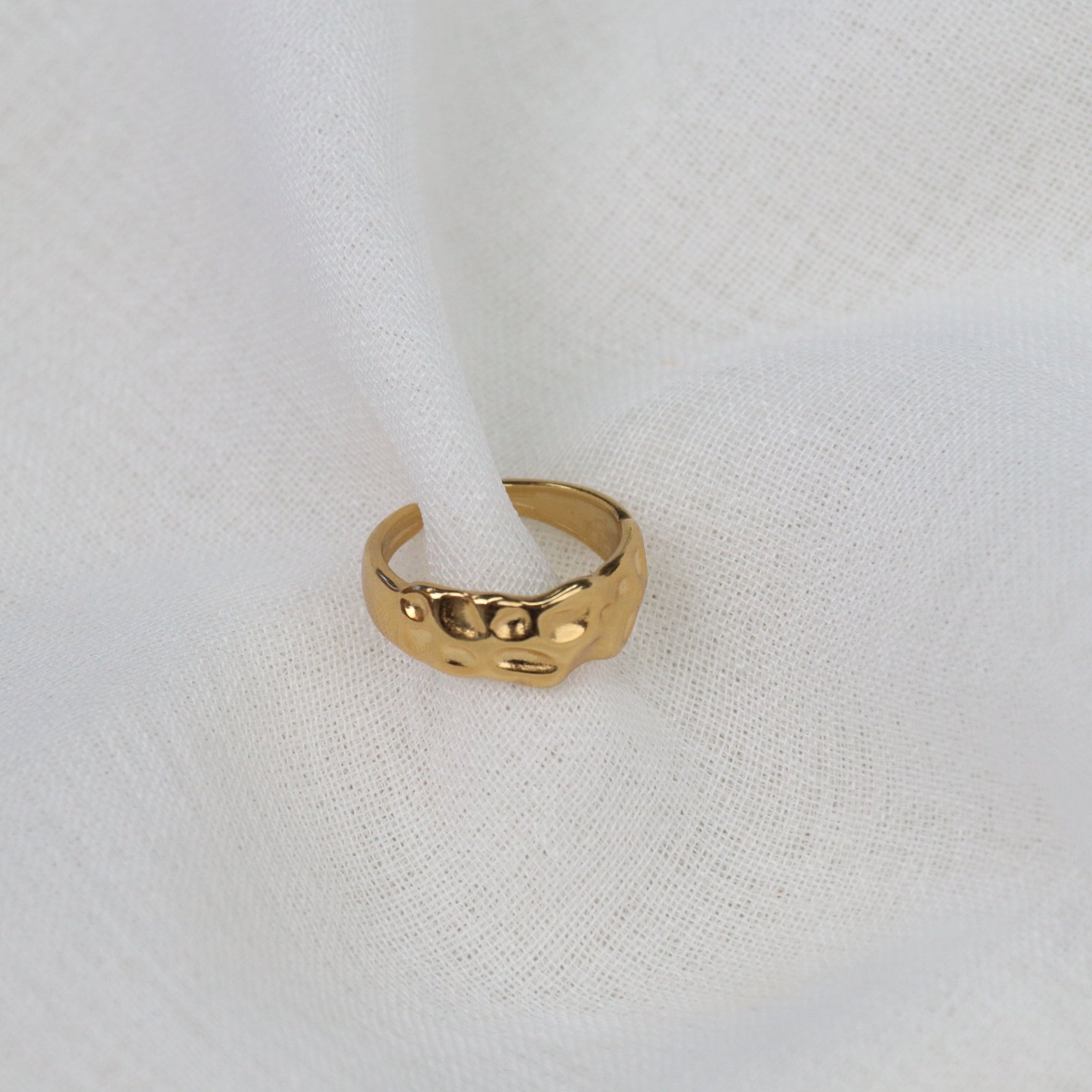 Penny ~ Adjustable Gold Plated Stainless Steel Ring