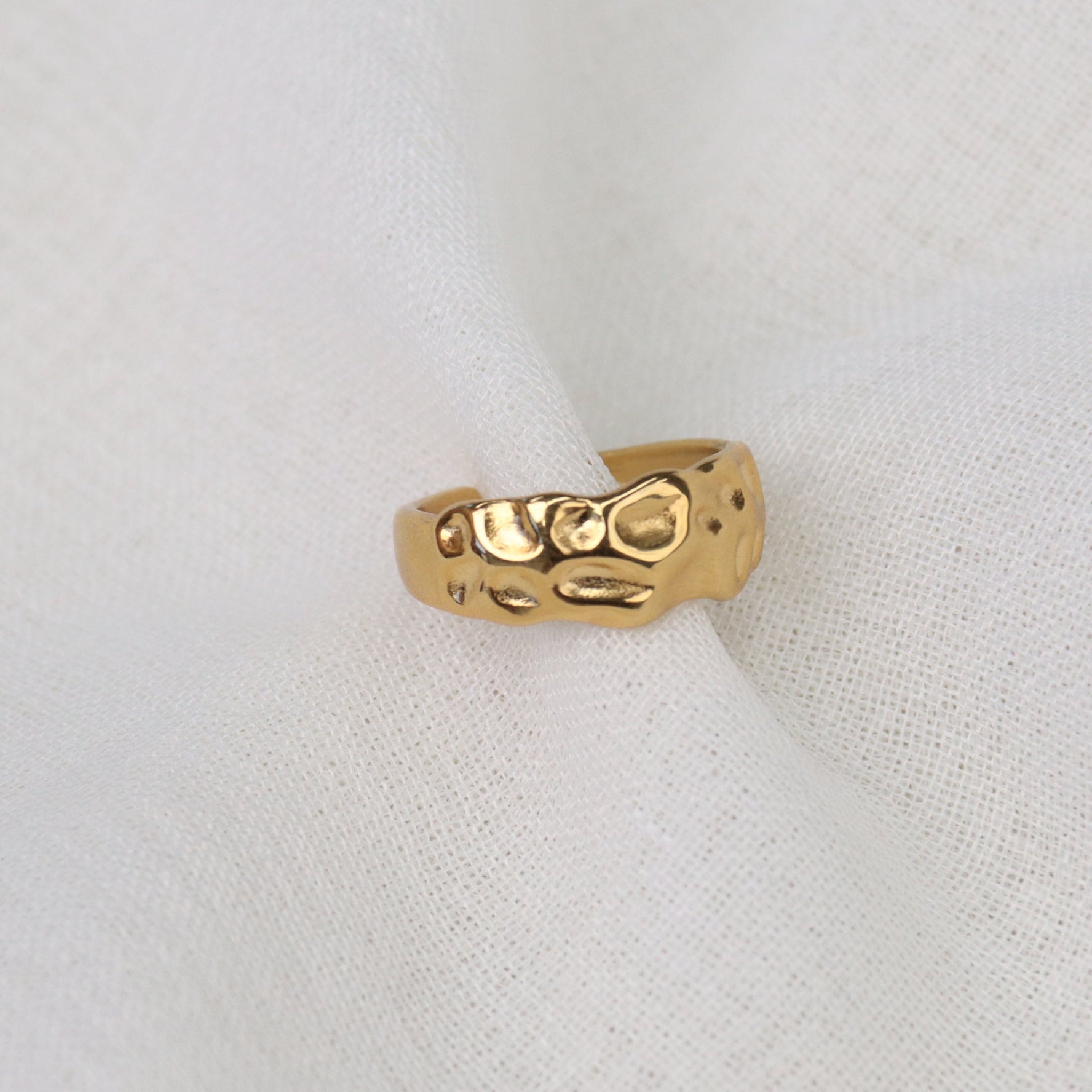 Penny ~ Adjustable Gold Plated Stainless Steel Ring