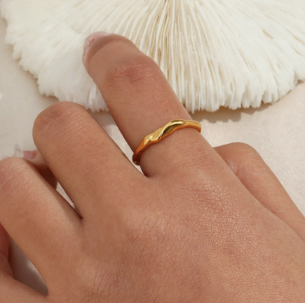 Capri | Adjustable Gold Plated Stainless Steel Ring - Boheme Life Collection