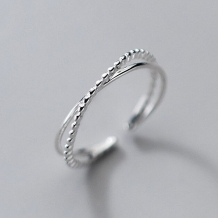 Kirstin | Adjustable Sterling Silver Steel Ring - Boheme Life Collection
