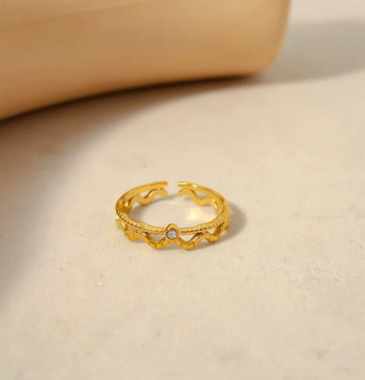 Princess | Gold Plated Princess Adjustable Ring