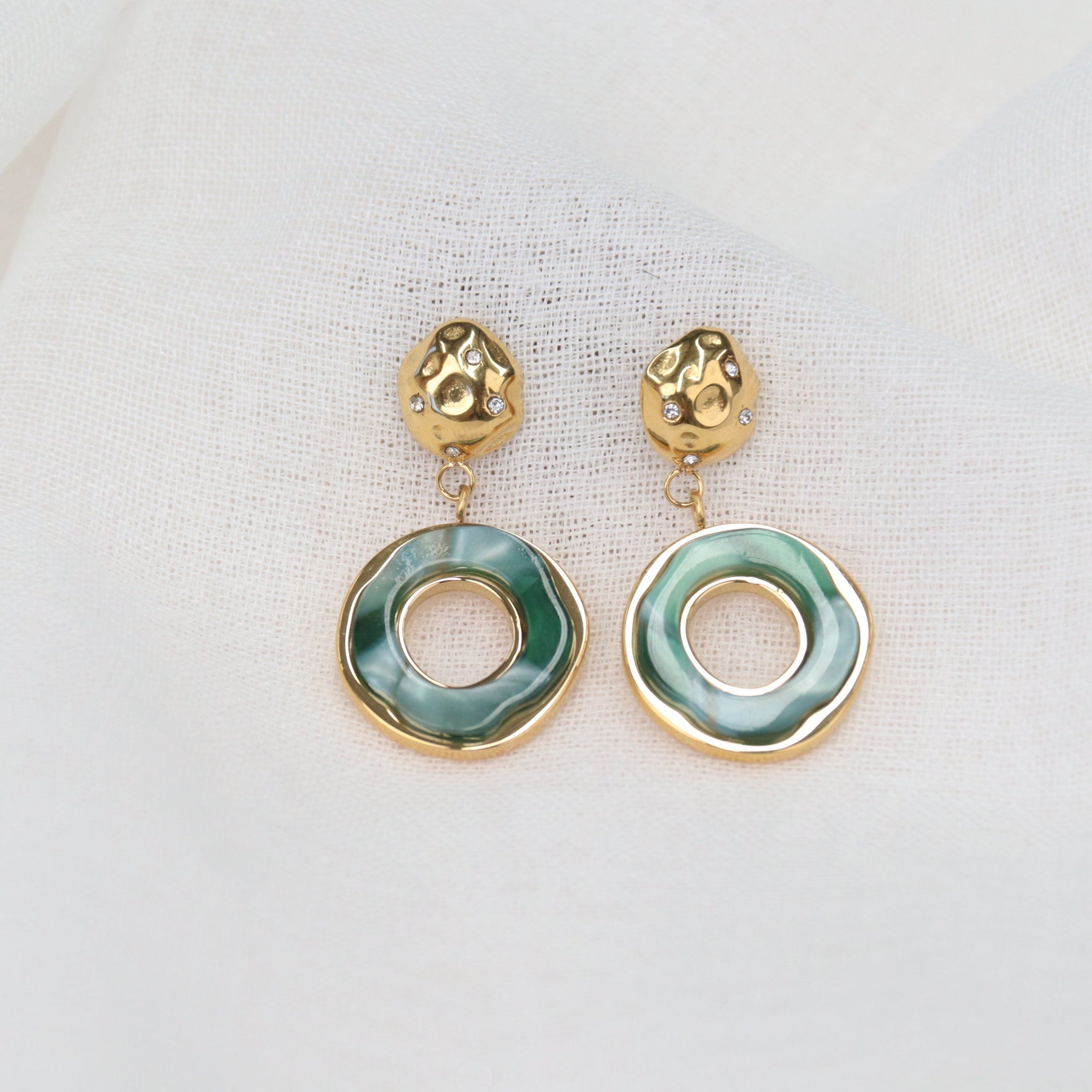 Togean | Gold Plated Stud Statement Earrings