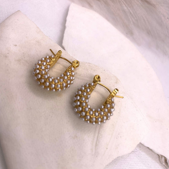 Ash | 18k Gold Pearl Earrings - Boheme Life Collection