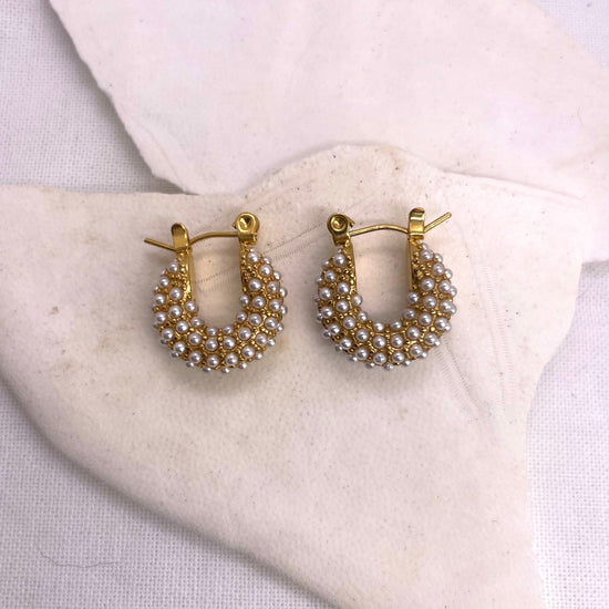 Ash | 18k Gold Pearl Earrings - Boheme Life Collection