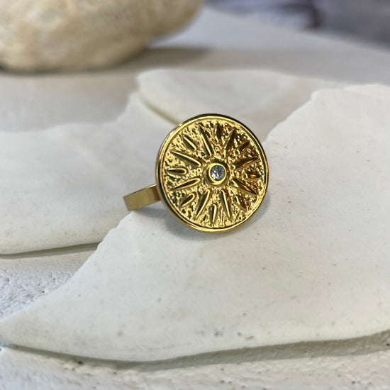 Samara ~ Gold Plated Adjustable Ring - Boheme Life Collection