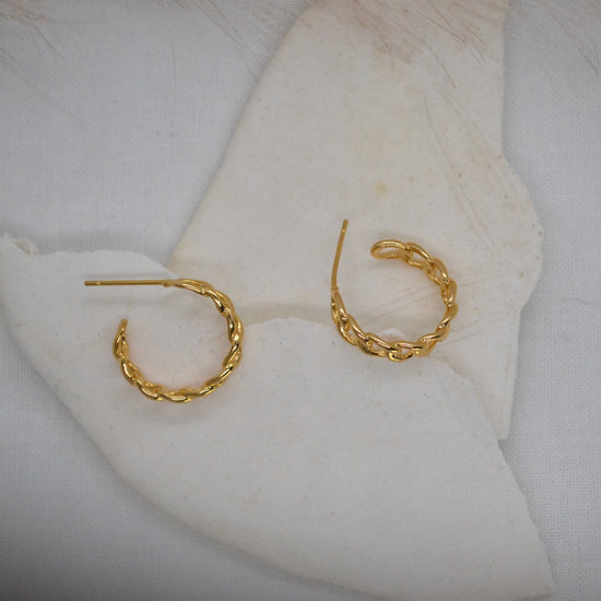 Cassidy | 18k Link Gold Earrings - Boheme Life Collection