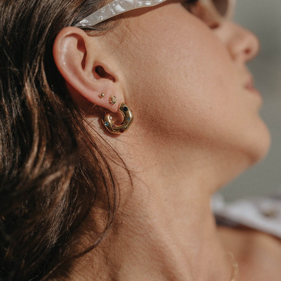 Bronte | Rainbow Sterling Silver Gold Studs - Boheme Life Collection
