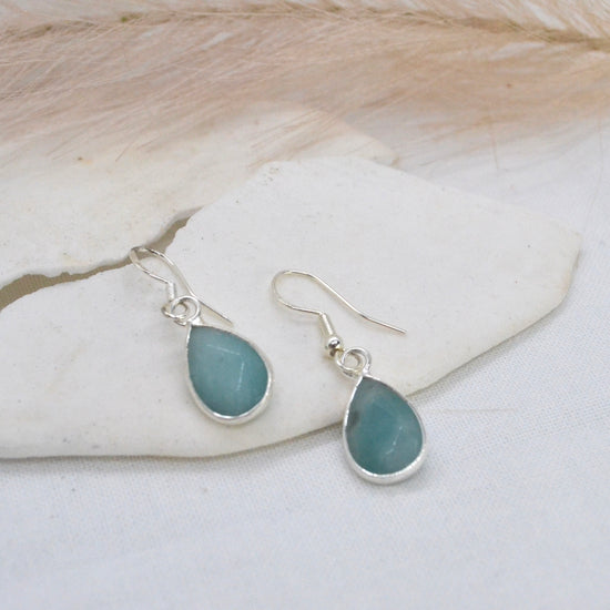 Meelup ~ Amazonite Sterling Silver Earrings - Boheme Life Collection