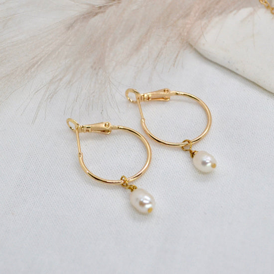 Broome  | Pearl Hoop Earrings - Boheme Life Collection