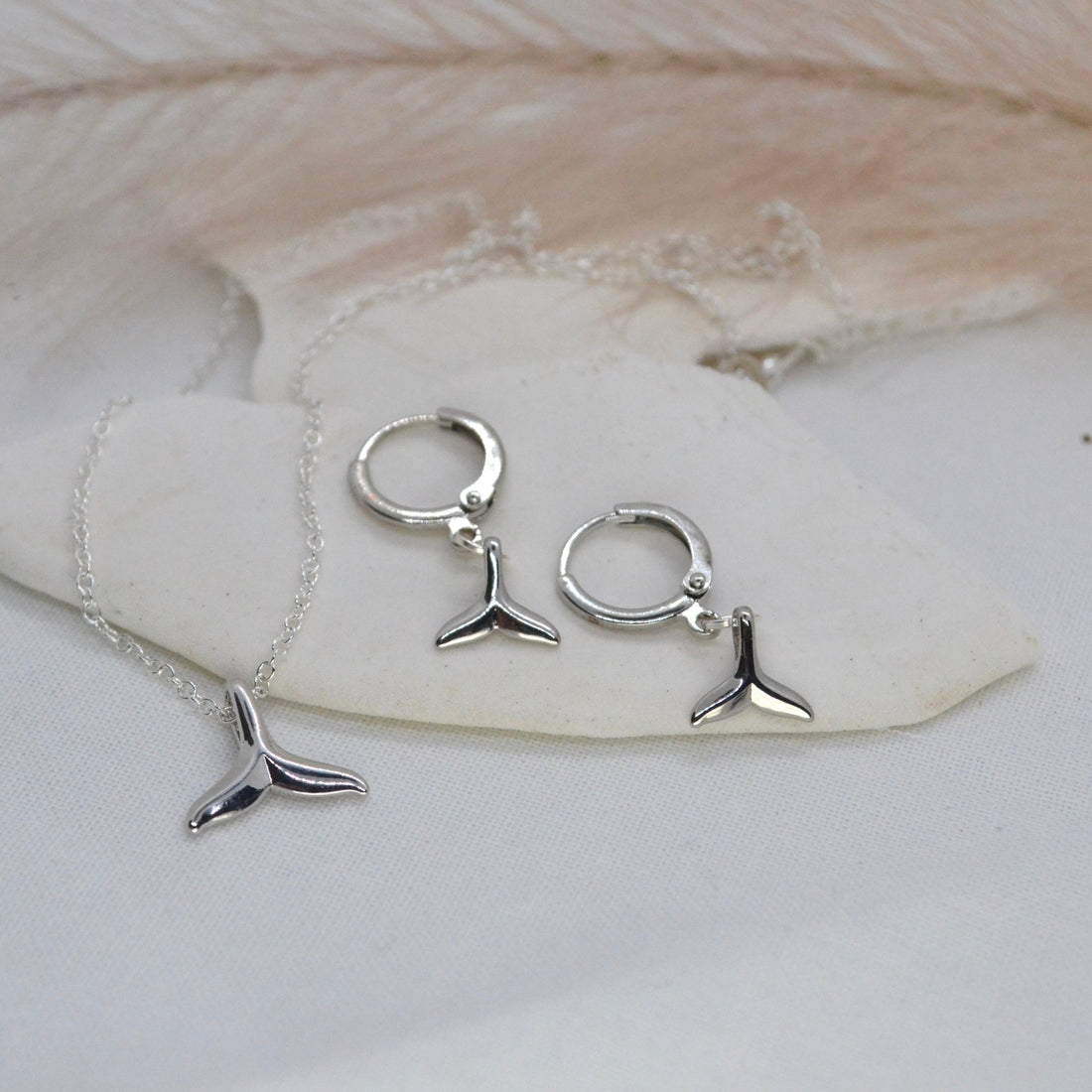Paus ~ Whale Tail Plated Hoops - Boheme Life Collection