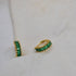 Blair | Emerald Green Pave Sterling Silver  Gold Earrings - Boheme Life Collection