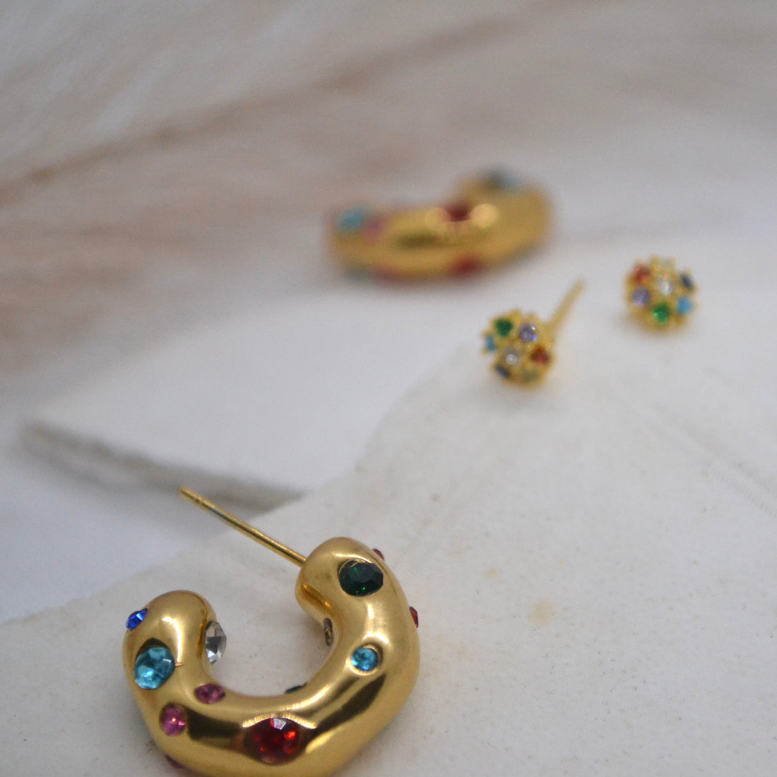 Cali 18k Gold Earrings - Boheme Life Collection